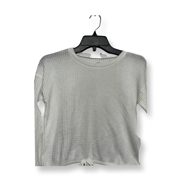Treasure & Bond Blouse Long Sleeve Adjustable Drawstring Crew Neck White M NWT - Picture 2 of 9
